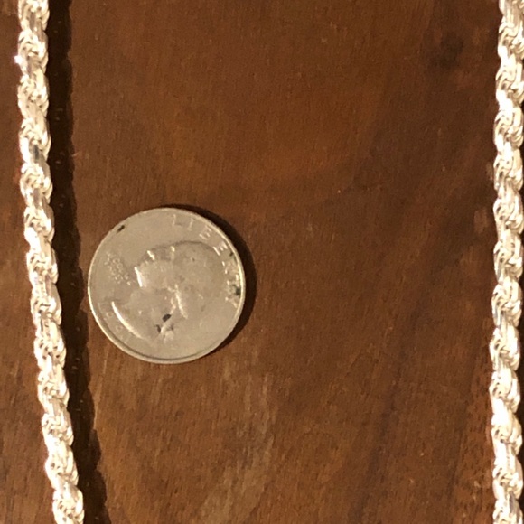 24” 4.5mm Diamond Cut Sterling Silver Rope Chain - Picture 11 of 15